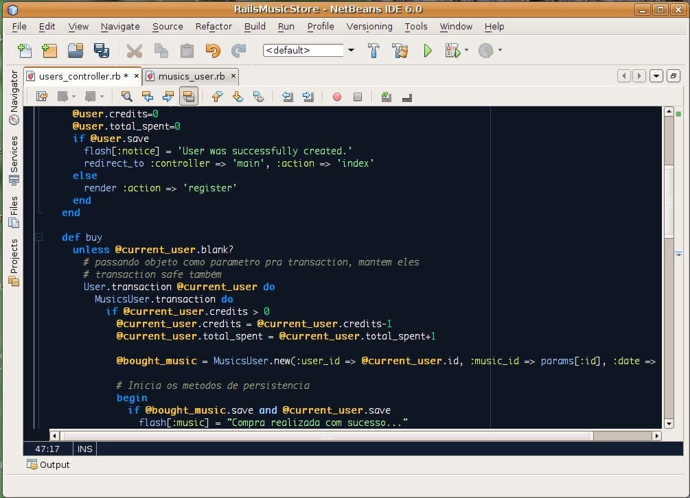 Netbeans 6.0 Tema para Rails